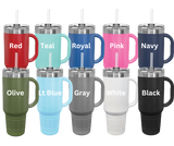 40 oz Tumbler with Handle (10 color options)