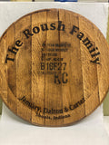 Repurposed Authentic Bourbon Barrel Lid Sign