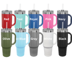 40 oz Tumbler with Handle (10 color options)