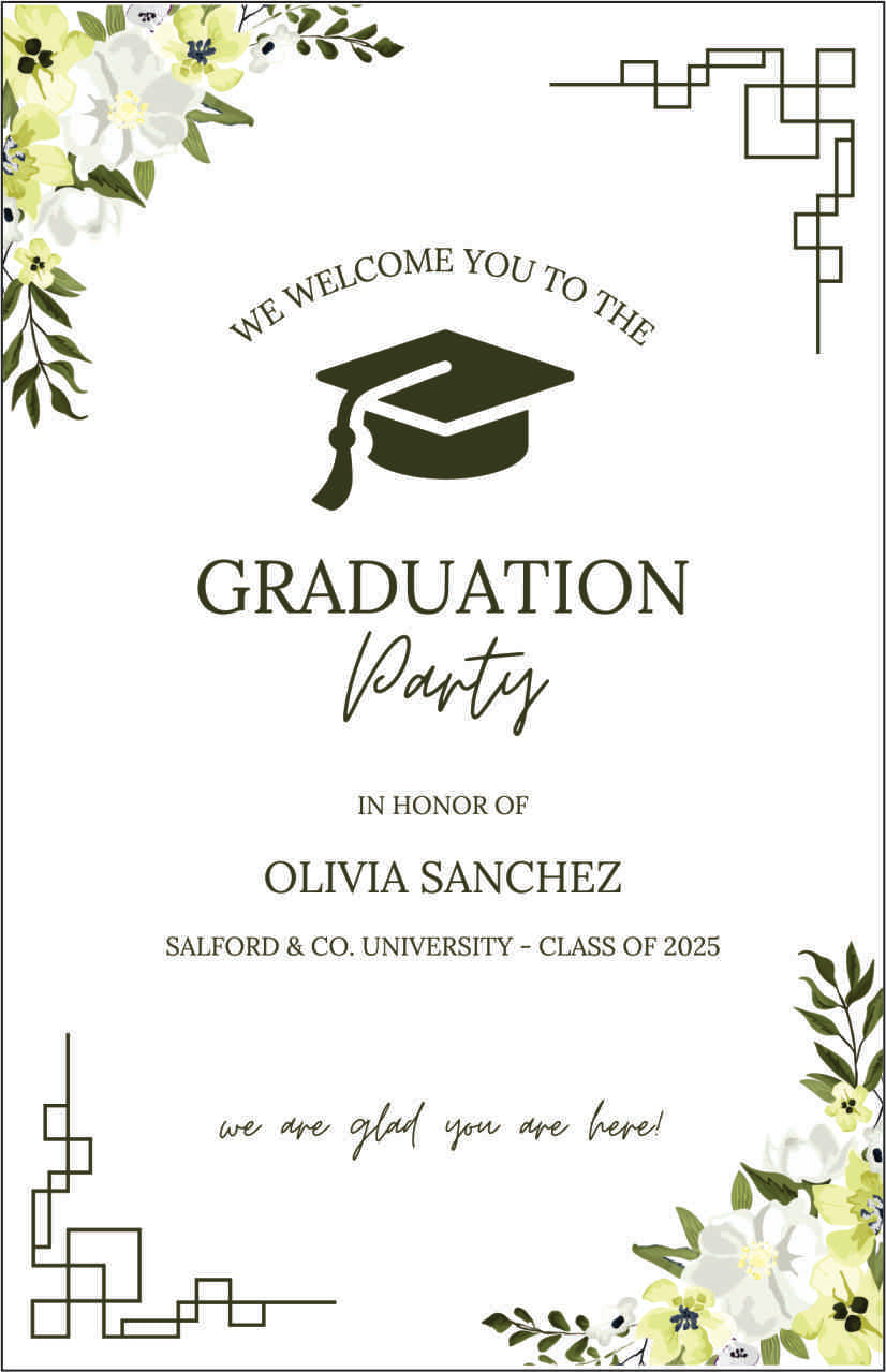 Graduation Welcome Board (6 Designs To Customize)