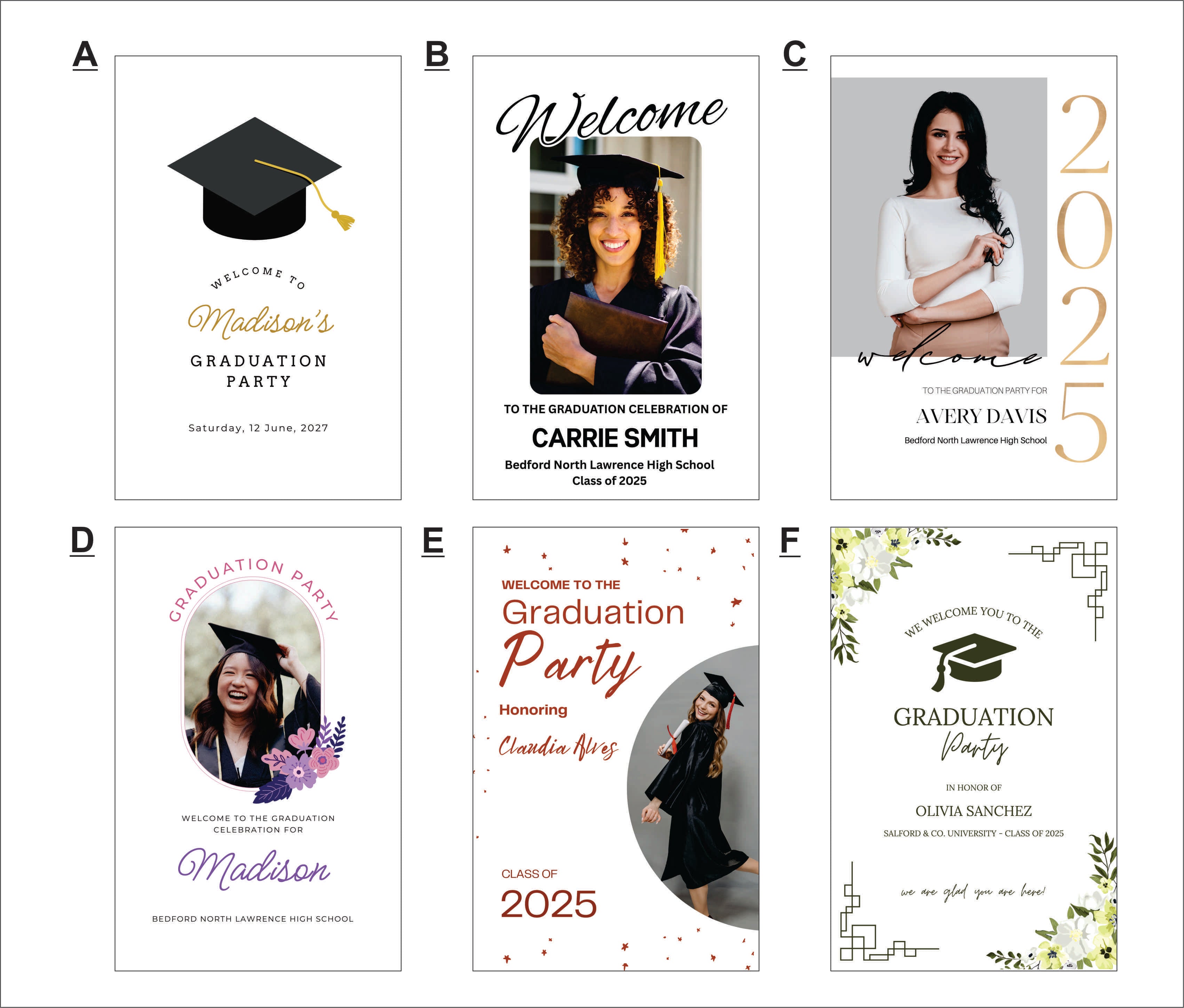 Graduation Welcome Board (6 Designs To Customize)
