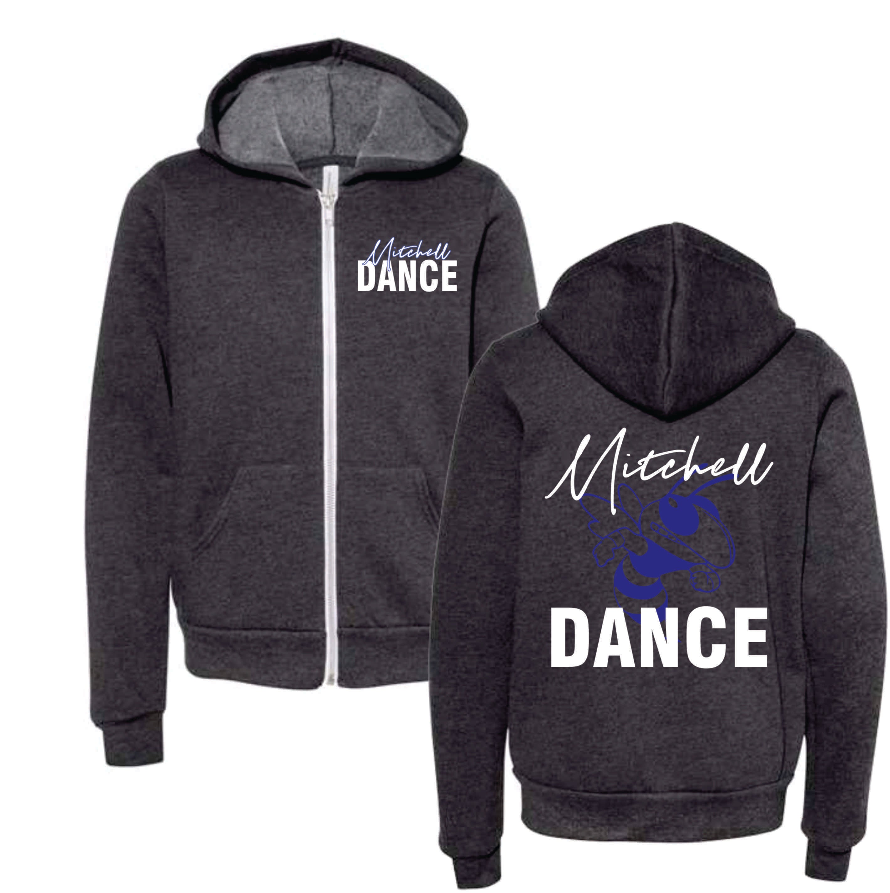 C - Dark Heather Full Zip Jacket (Mandatory) - MJHS Dance 2023