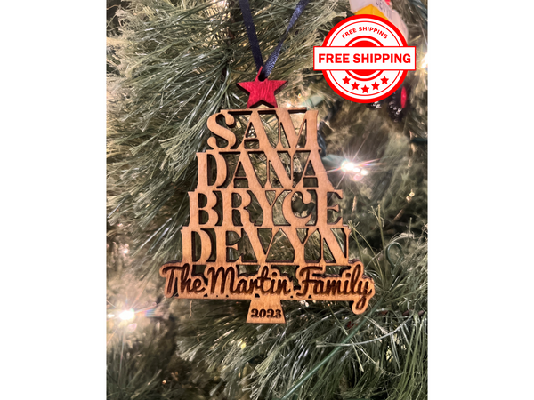 Family Tree Ornament (2-9 people)