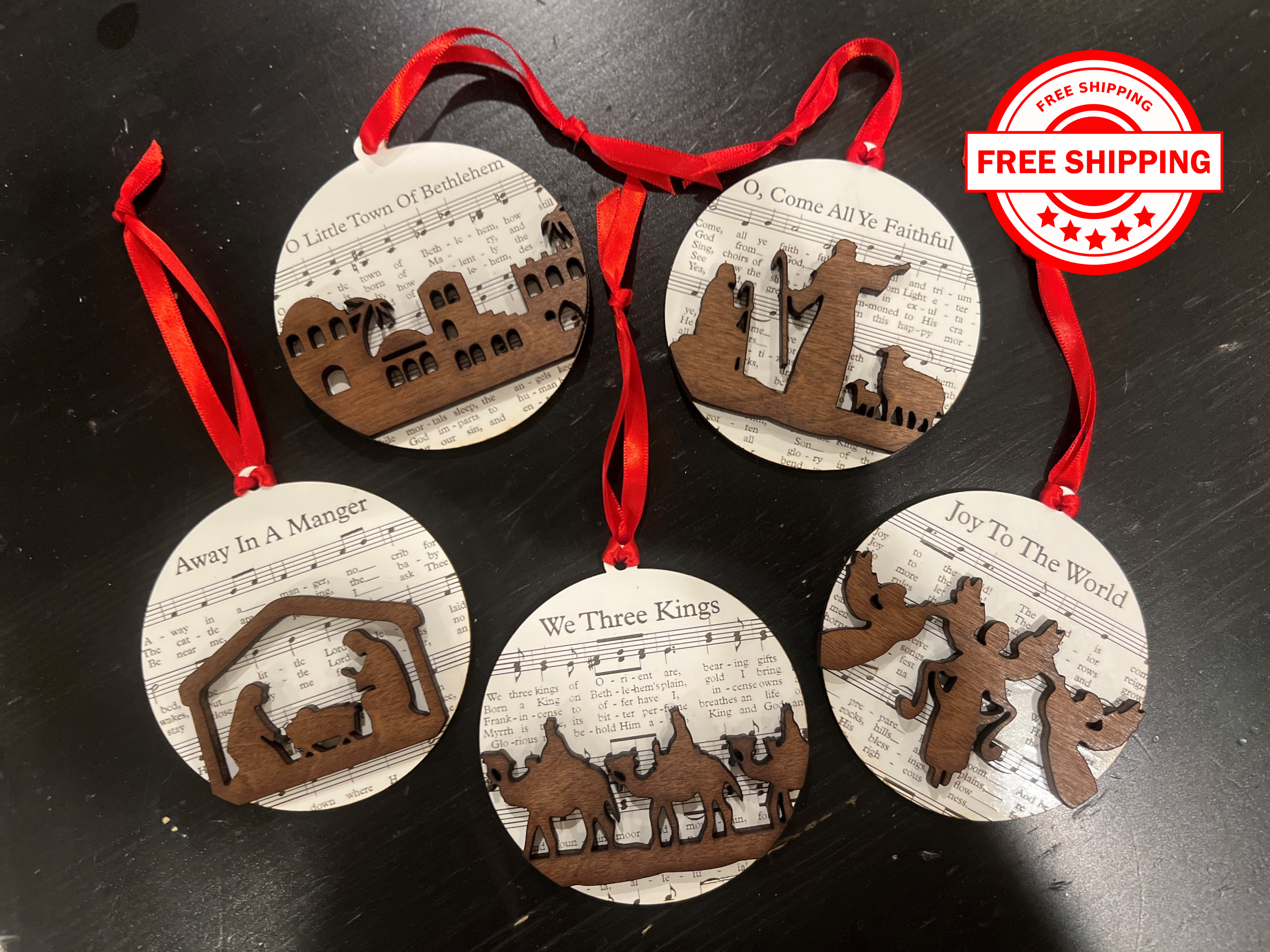 Christmas Hymn Ornament ($12 each or $40 for Set)