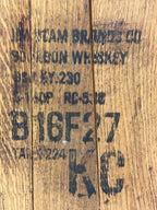 Repurposed Authentic Bourbon Barrel Lid Sign