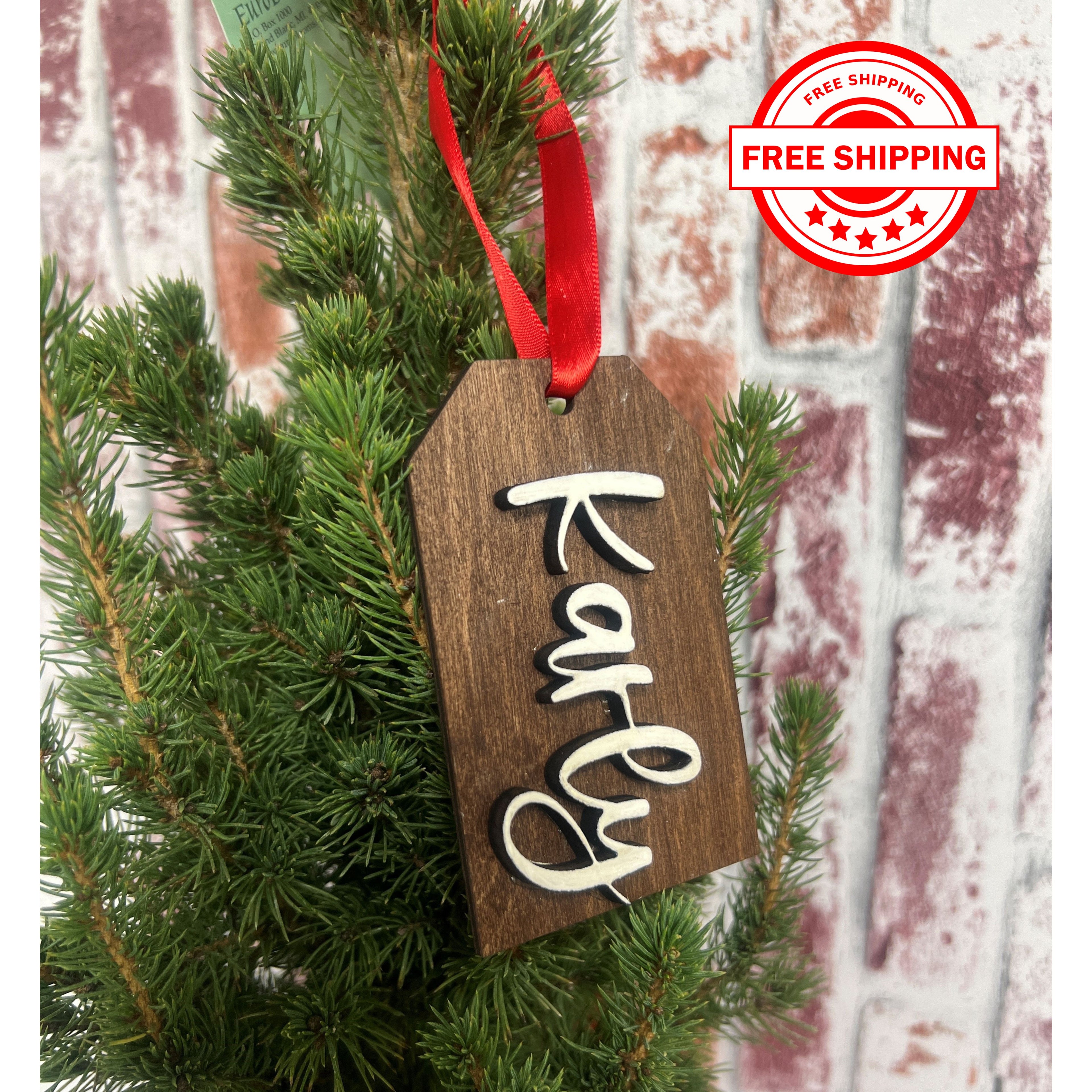 3D Gift Tag Ornament or Stocking Tag
