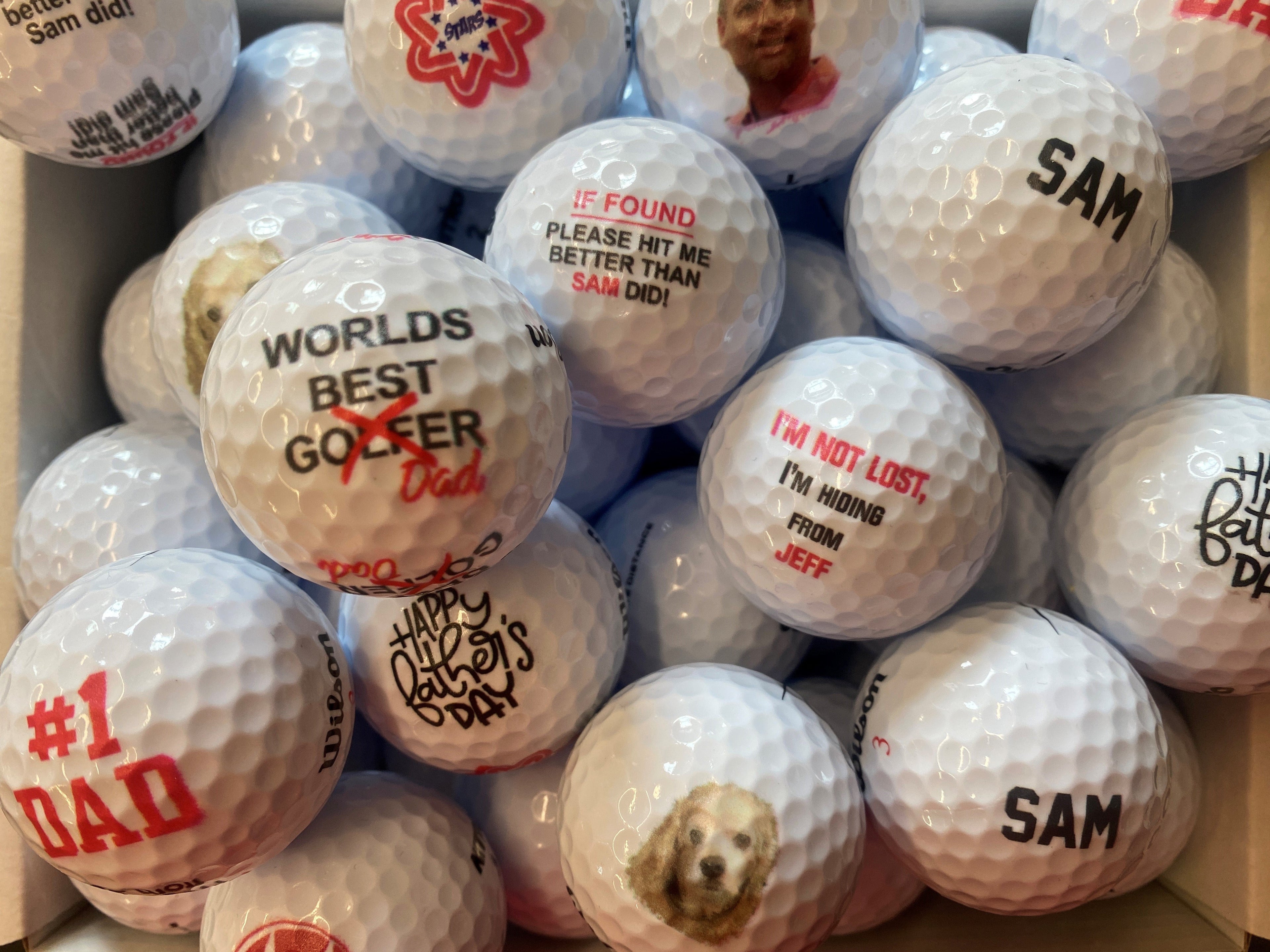 Custom Printed Golf Balls (a dozen - 4 different images)