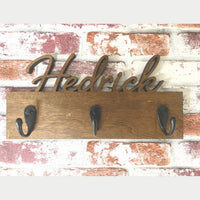 Last Name Wooden Key Hooks