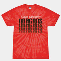 Dragons Red Tie Dye T-shirt - YOUTH MEDIUM ONLY