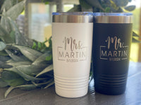 Mr & Mrs 20 oz. Tumbler Gift Set