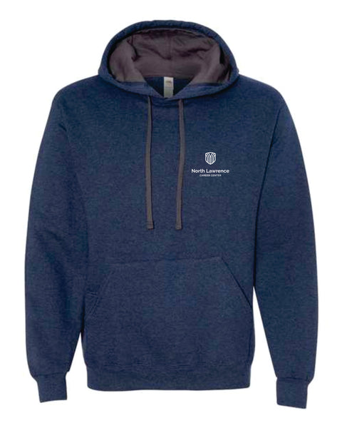 9 - Slate Blue Hoodie with Charcoal Contrast Lining - NLCC Staff