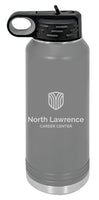 18 - Grey 32 ounce stainless water bottle - NLCC