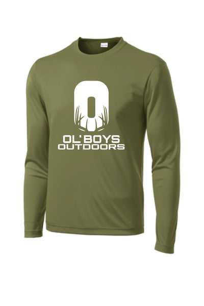 E - Olive Green Dir Fit Long Sleeve (ADULT SIZES ONLY) - Ol Boys 2022