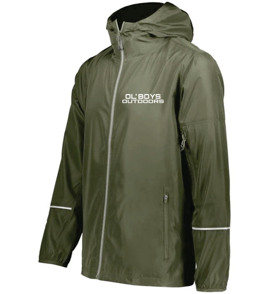 Y - Olive Packable Hooded Jacket (ADULT SIZES ONLY) - Ol Boys 2022