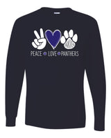 Peace-Love-Panther Long Sleeve Tee - AS ONLY