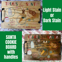 Santa Cookie Treat Board with Handles (personalized)