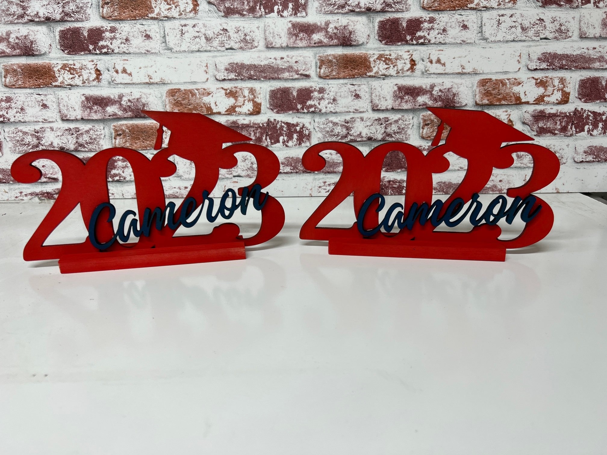 2 Pc Lot of Small Graduation Sign/Photo Prop