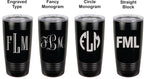 Monogram 20 oz Tumbler (10 color options)