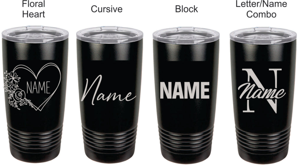 Personalized Name 20 oz Tumbler (10 color options)