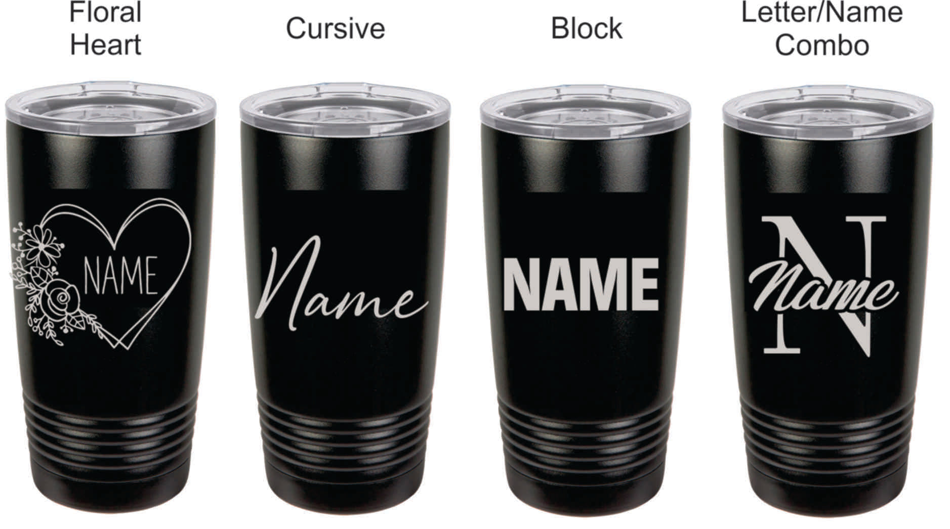 Personalized Name 20 oz Tumbler (10 color options)