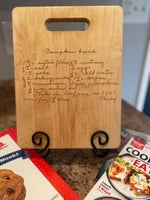Engraved Cutting Board - Maple with Handle built in