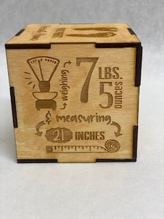 Birth Announcement Wood Block