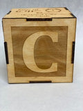 Birth Announcement Wood Block